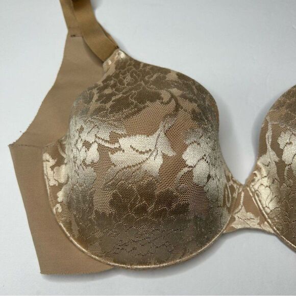 Soma Tan vanishing back Full-Coverage Underwire Bra lace Floral Pattern 36D - Picture 3 of 7